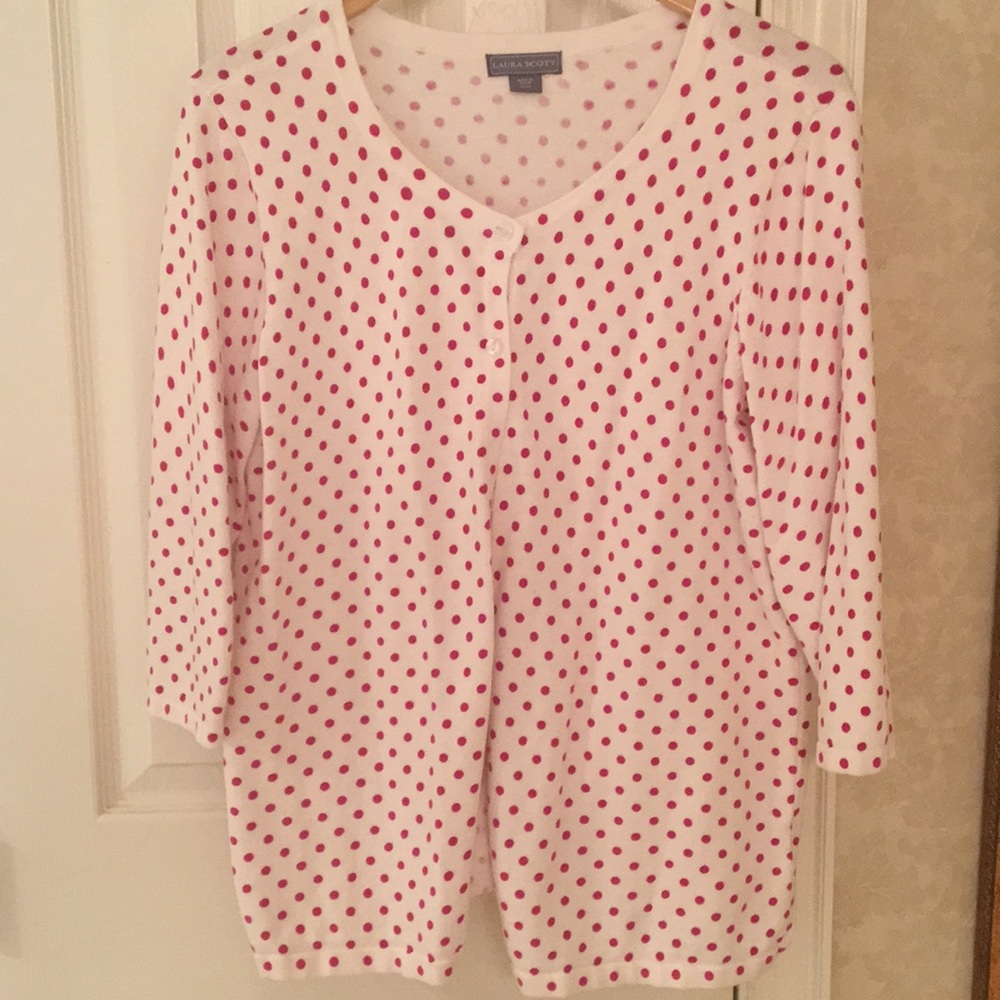 Polka dot button cardigan